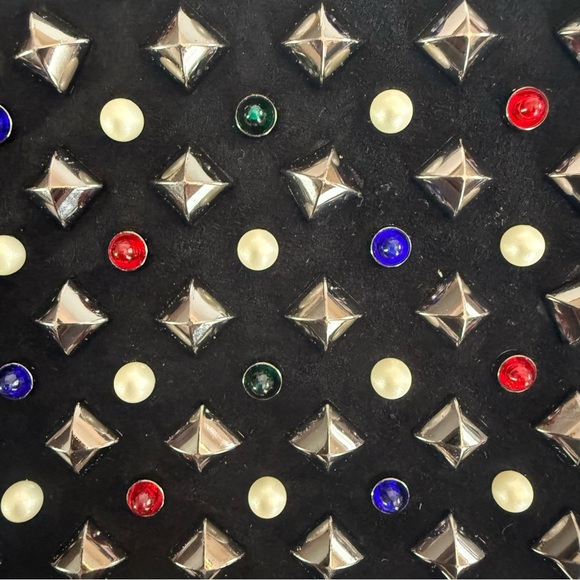 Christian Louboutin Studded Black Suede Clutch/Crossbody Bag - Picture 3 of 11